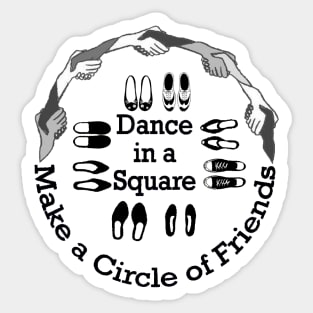 Dance Circle BLK Sticker